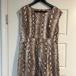 Michael by Michael Kors - Cream and White Snakeskin Short Dress Sz10